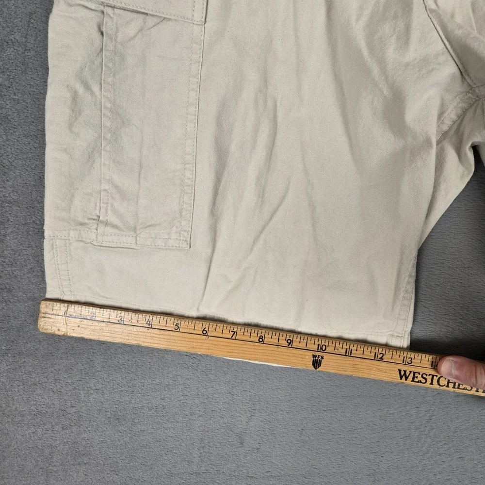 VTG Banana Republic Safari Travel Co Cargo Shorts Mens 33 Khaki Cotton 90s